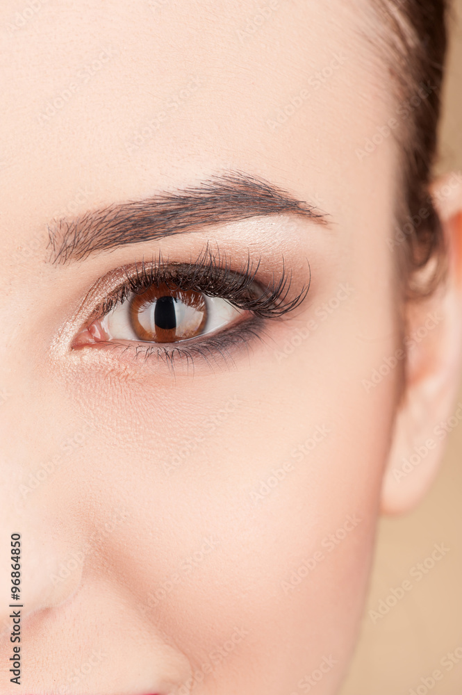 Cheerful female model is caring of her skin Cheerful female model is caring of her skin