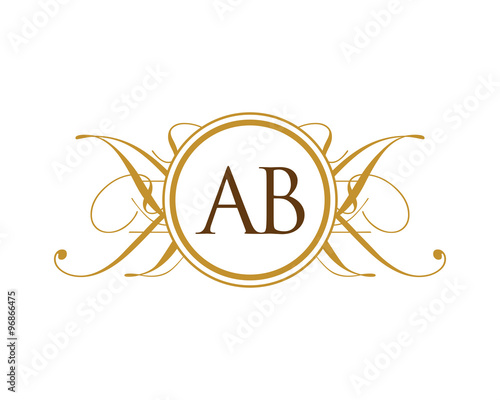 AB Luxury Ornament initial Logo