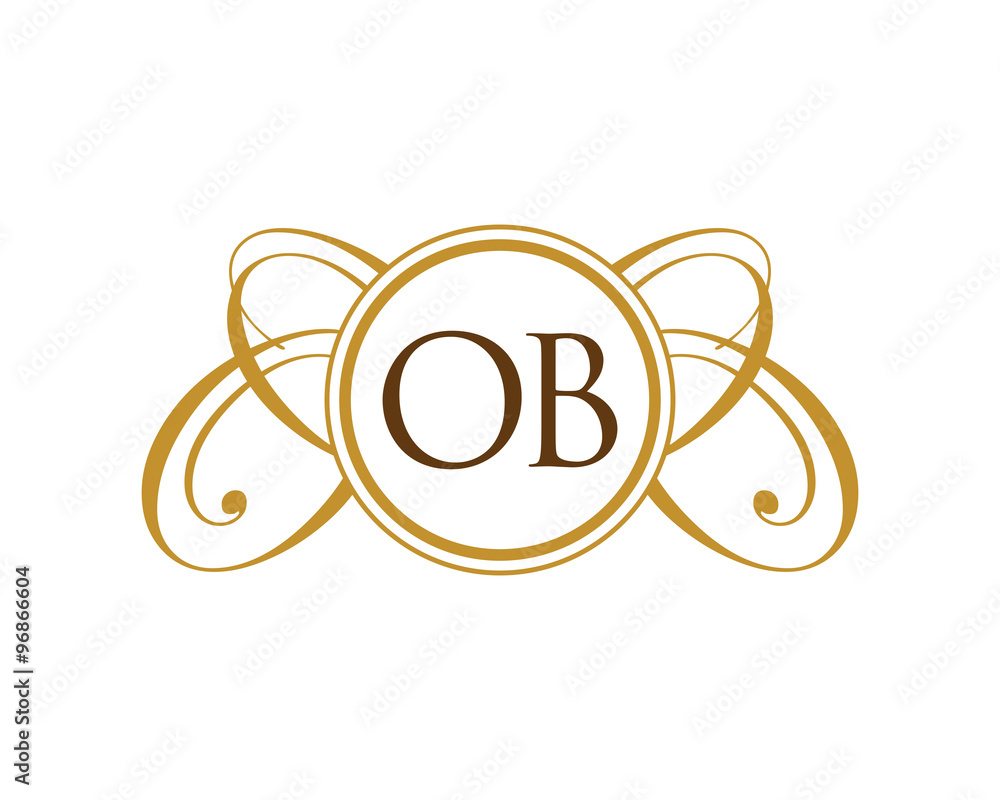 OB Luxury Ornament initial Logo OB Luxury Ornament initial Logo