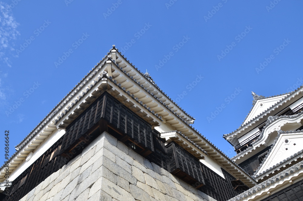 松山城 美しい 青空 松山城 美しい 青空