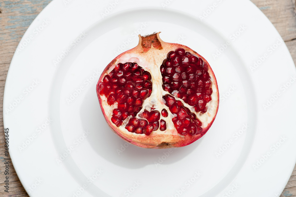 pomegranate on the table