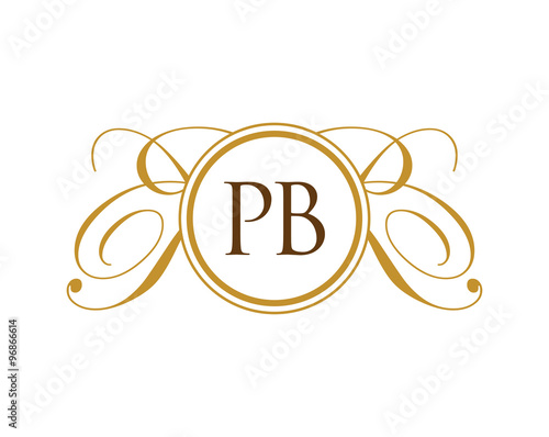 PB Luxury Ornament initial Logo