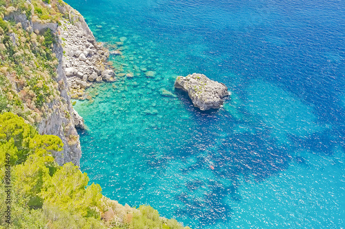 Island of Capri, Mediterranean Sea, Italy © marcorubino
