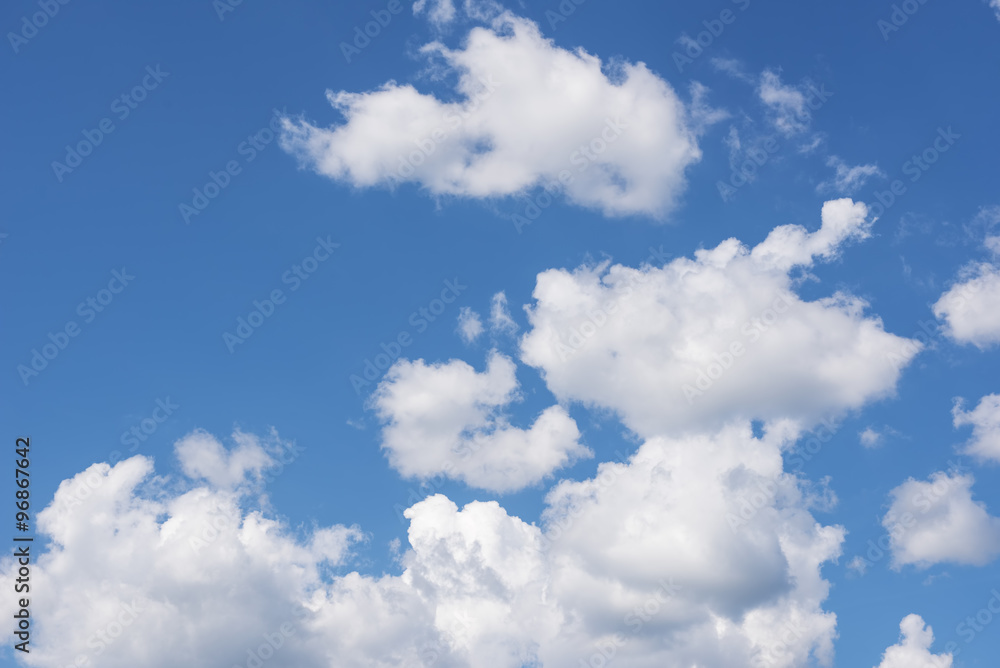 Nice blue sky with cloud background.