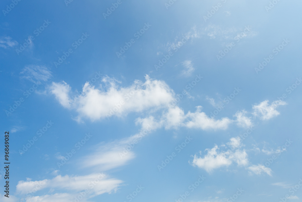 Cloud on the blue sky.