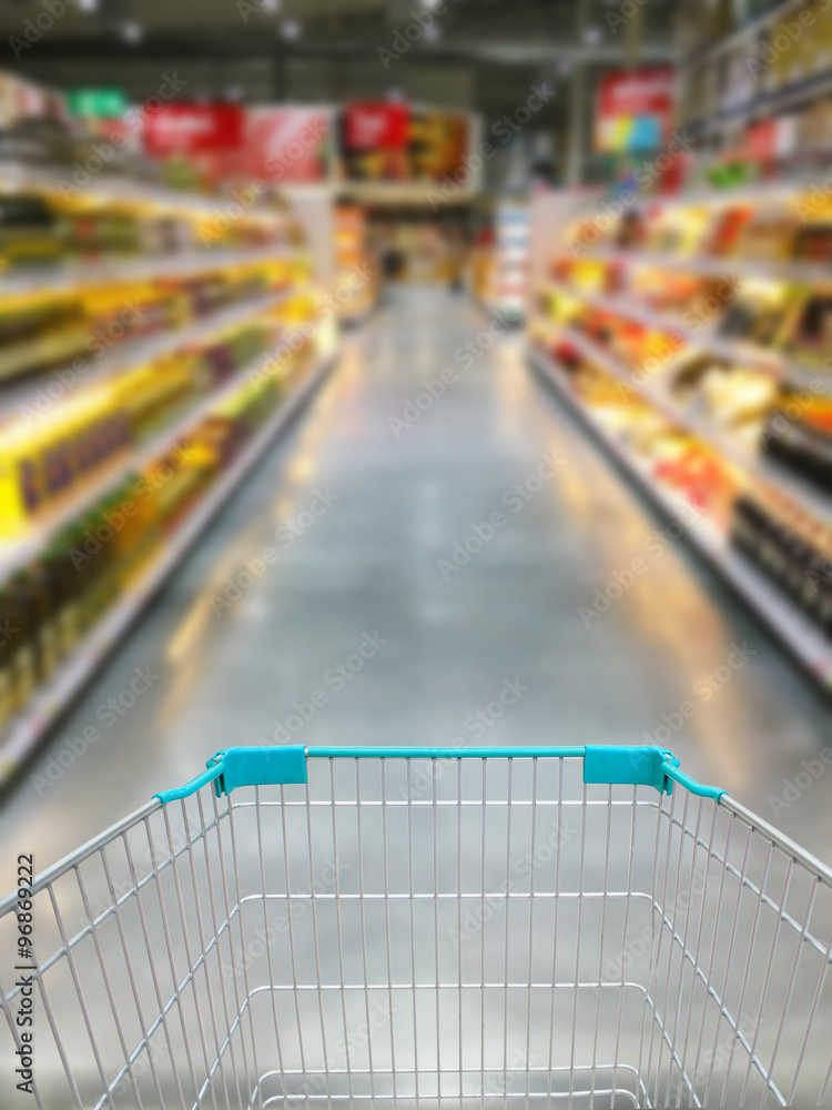 shopping at supermarket with trolley shopping at supermarket with trolley