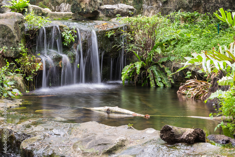 Natural river flowing like a small waterfall. Natural river flowing like a small waterfall.