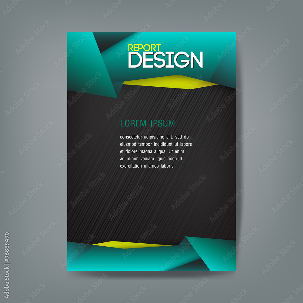 Cover report Vector design template origami modern style. Vector