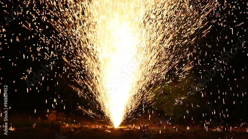 Beautiful Volcano firework 