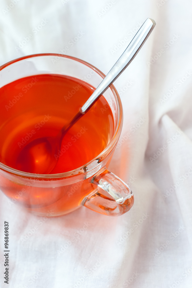 Fruit Tea in a Glass Teacup Fruit Tea in a Glass Teacup