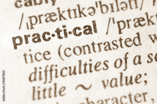 Dictionary definition of word practical
