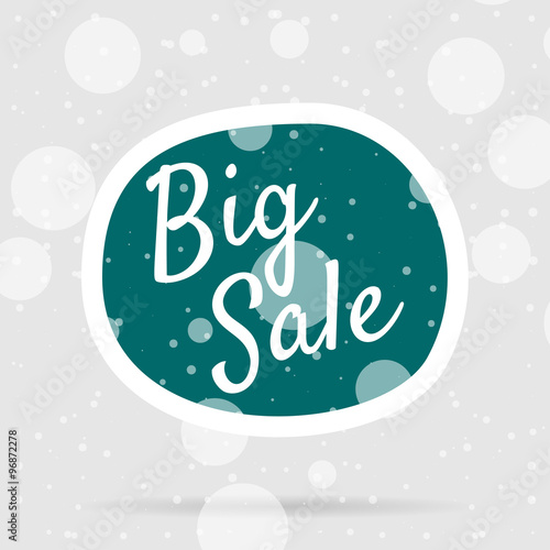 Christmas big Sale Bubble on Snow Background