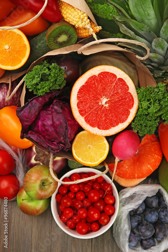 Fototapeta Naklejka Na Ścianę i Meble -  Fruits and vegetable closeup