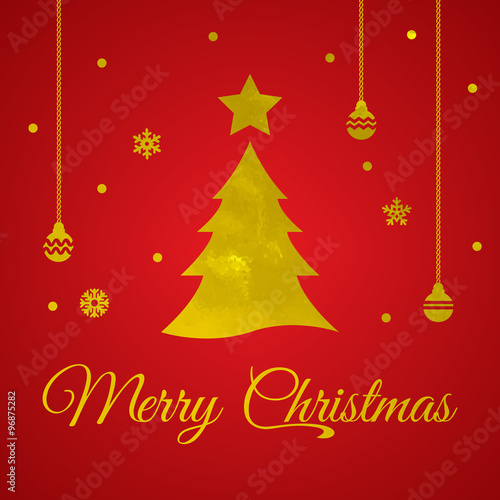 Merry christmas greeting card gold texture