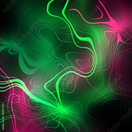 Abstract plasma discharge as a background. Psychedelic color image. Abstract bright plasmatic texture on black background. 
