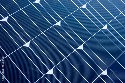 Close up blue Solar Panels 