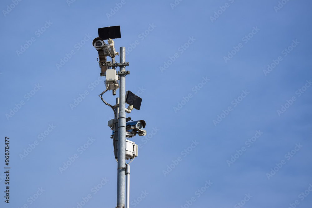 focus on video surveillance site