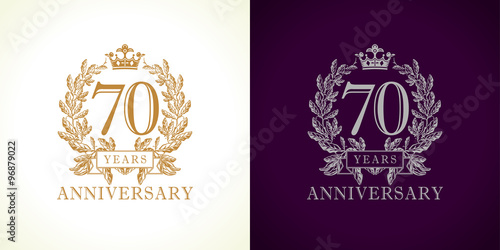Billede på lærred 70 anniversary luxury logo