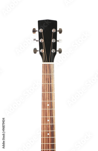 Obraz na płótnie Neck of guitar isolated on white
