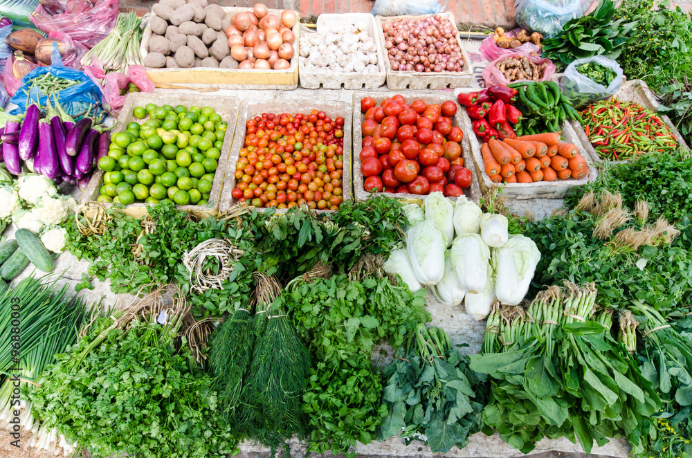 Fresh vegetable in wet market