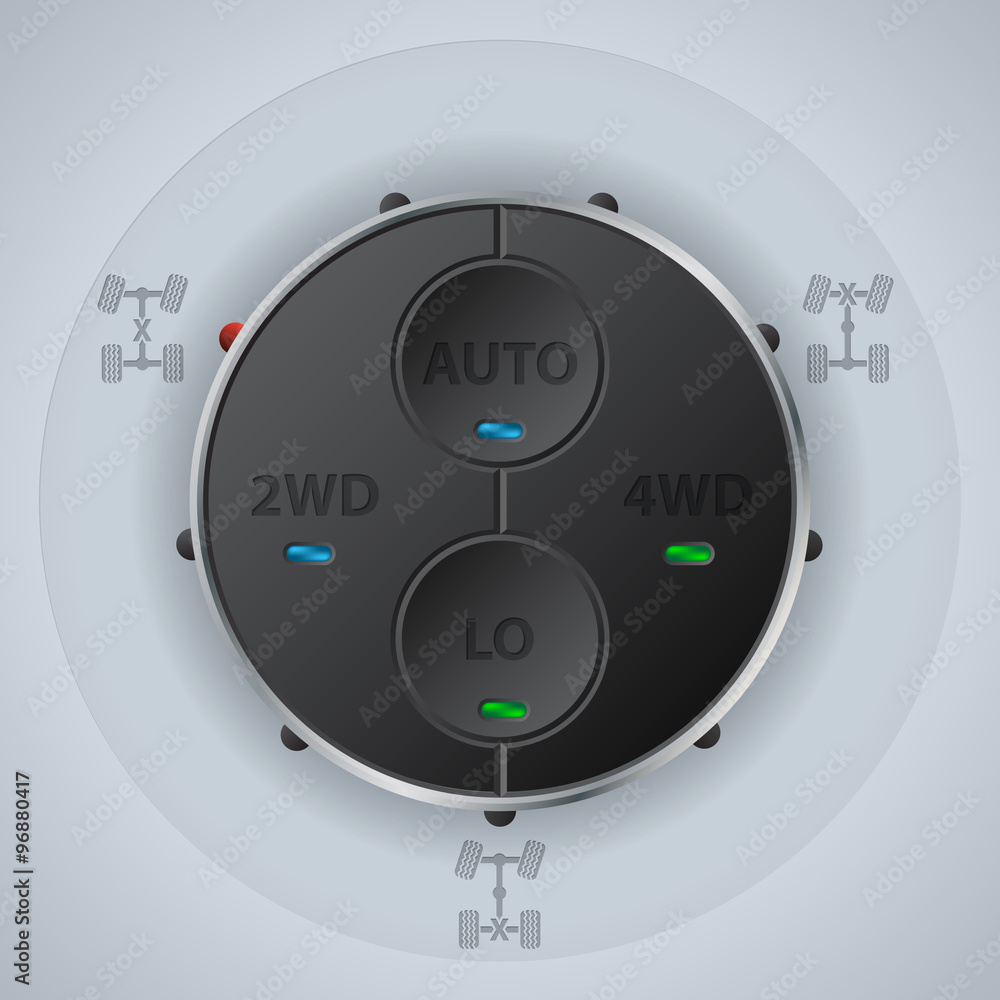 Off road differential control with function LEDs Off road differential control with function LEDs