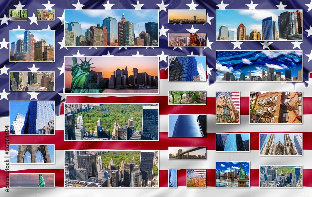 New York skyline collage 