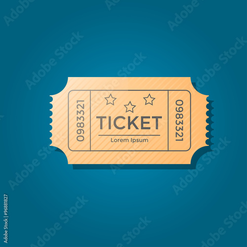 Retro cinema ticket