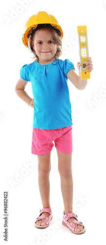 Cute little girl in yellow ...