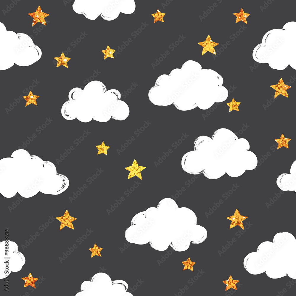 Gold pattern with clouds. Gold pattern with clouds.