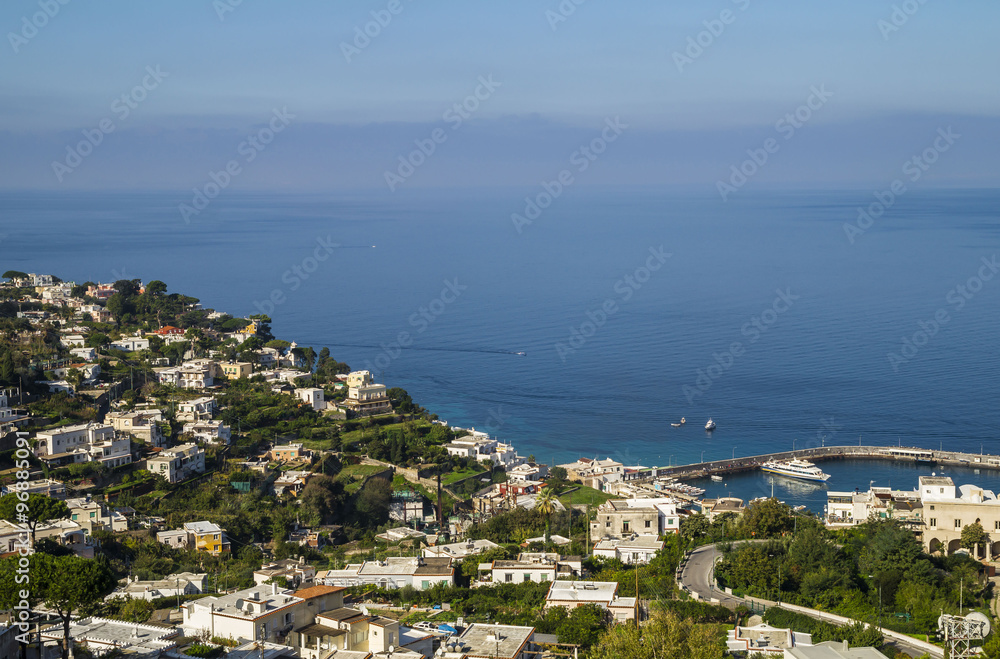 Autumn landscape of Capri Island
