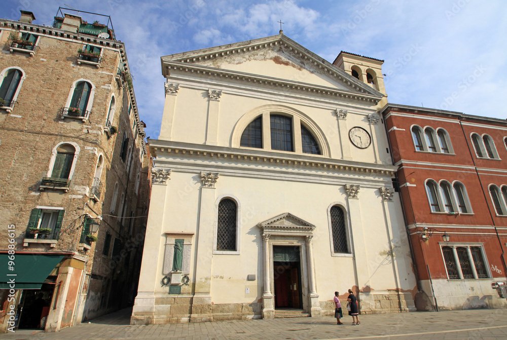 VENICE, ITALY - SEPTEMBER 04, 2012: Church S.Francesco da Paula near Rio terra Giuseppe Garibaldi