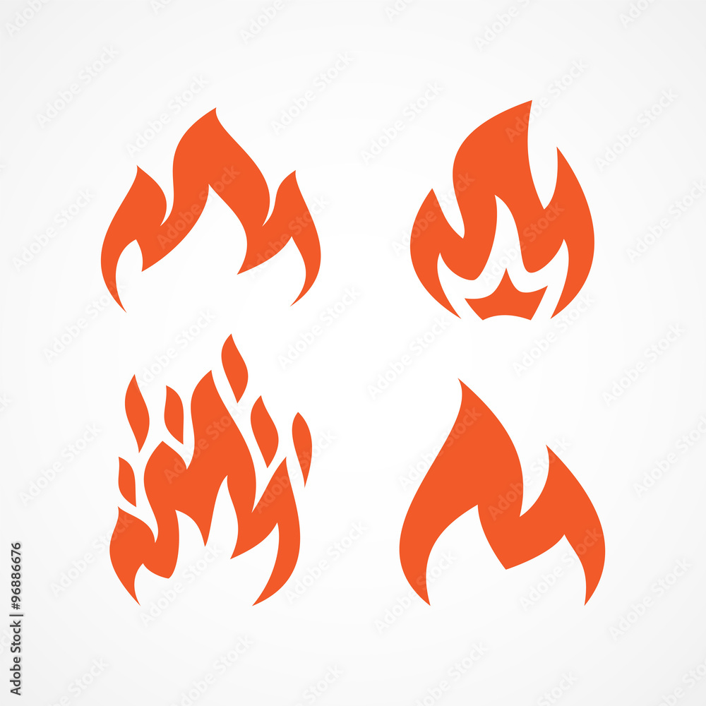 Fire set icons Fire set icons