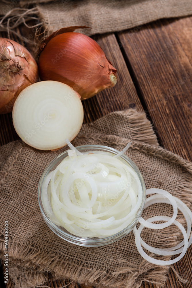 Portion of white Onions