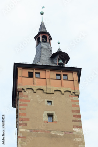 Würzburger Rathausturm mit Glocke, Grafeneckart, Würzburg, Bay photo