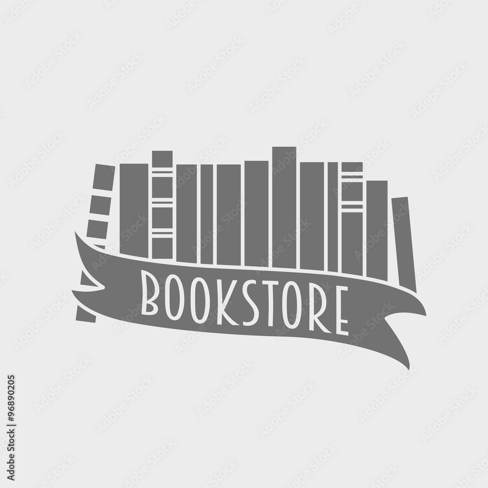 bookstore logotype on gray background