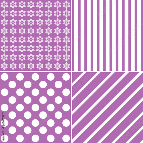 Set of simple Christmas colorfull patterns