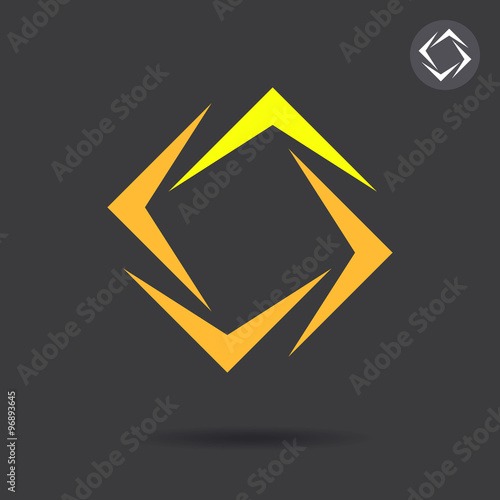 V segmented square figure