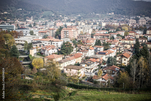 Bergamo cityscape background.