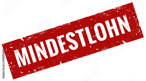 Mindestlohn Stempel rot