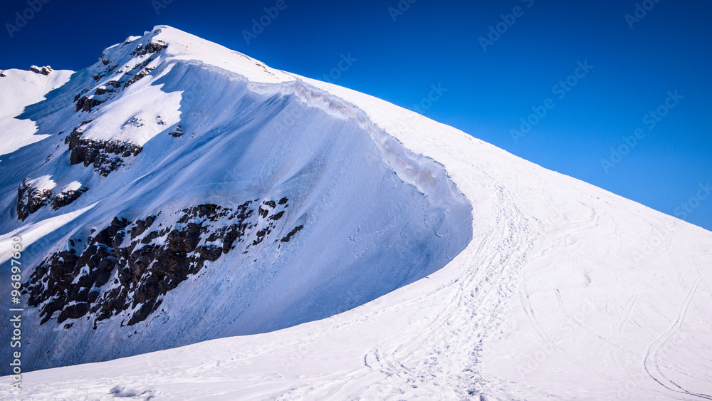 snowy summit mountain landscape