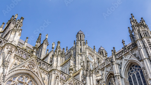 Bilde på lerret Exterior of the large gothic medieval cathedral of Saint John in 's-Hertogenbosc