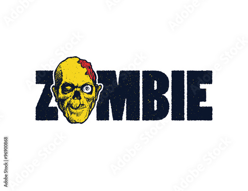 Vector illustration of Cartoon zombie