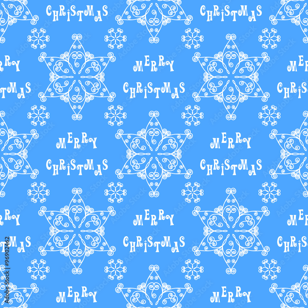 Fototapeta premium Seamless pattern with snowflakes