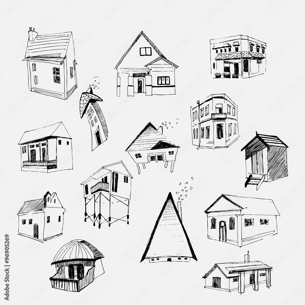 Vector houses set