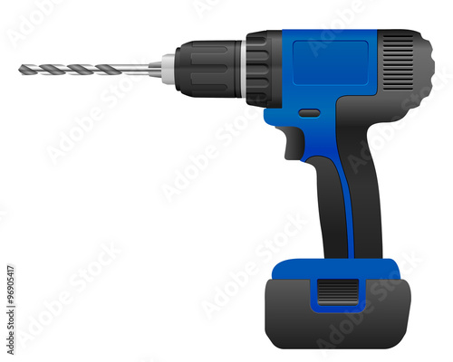 Electric drill and bit photo