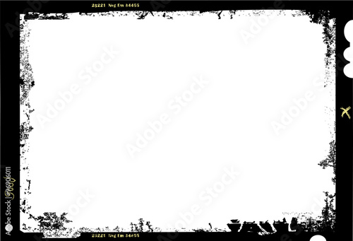 large format film sheet photo frame,with free copy space,vector
