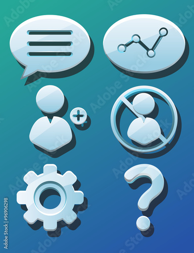 Flat social icons set