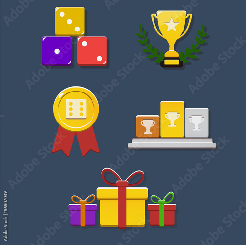 Flat icons set