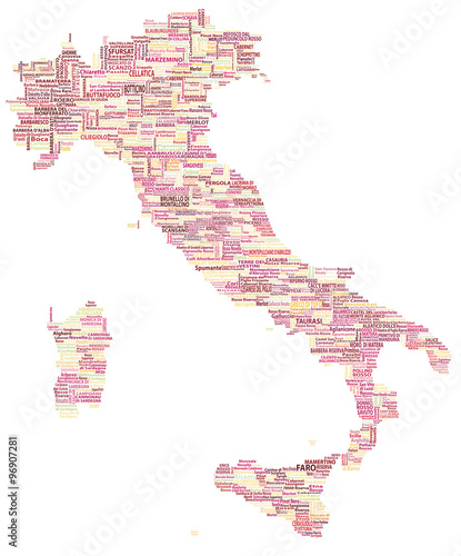 mappa italiana dei vini