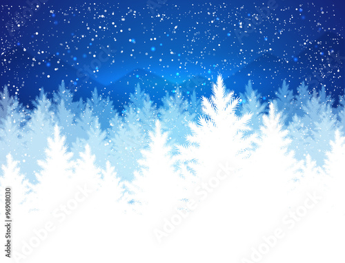 Evening winter landscape